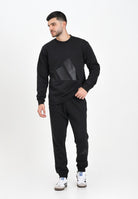 ADIDAS PERFORMANCE Tuta Big Logo Fleece nera da uomo JI8865  ADIDAS PERFORMANCE 
