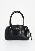 N21 Borsa a mano nera da donna realizzata in tessuto spalmato martellato con logo N°21 N21096N0246 0N900 N21 