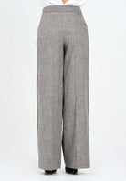 SIMONA CORSELLINI Pantalone elegante grigio da donna con motivo gessato incrociato A25CPPA015S1-C00298 V0000 SIMONA CORSELLINI 