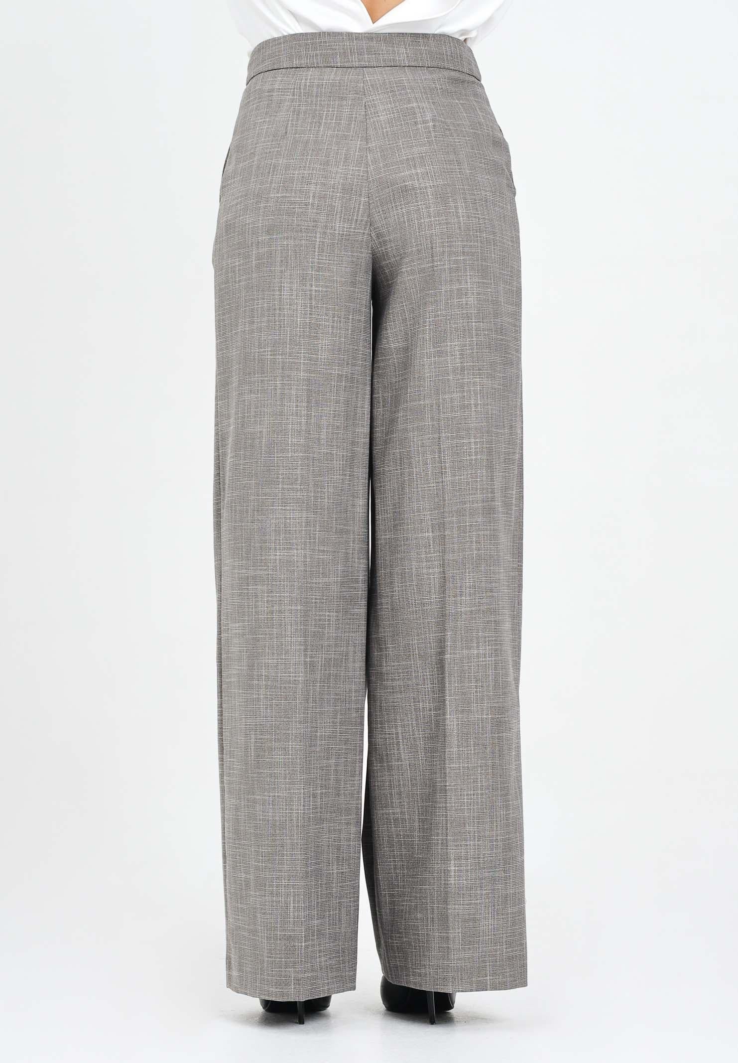 SIMONA CORSELLINI Pantalone elegante grigio da donna con motivo gessato incrociato A25CPPA015S1-C00298 V0000 SIMONA CORSELLINI 