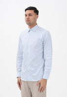 SELECTED HOMME Camicia a manica lunga bianca e azzurra da uomo con motivo a righe 16092939 CABL SELECTED HOMME 