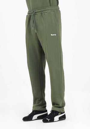 DISCLAIMER Pantalone sportivo verde da uomo con logo 25IDS54808 VE DISCLAIMER 