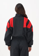 ADIDAS ORIGINALS Giacca a vento BLOCKED WASHED nera e rossa da donna KE5036 . ADIDAS ORIGINALS 