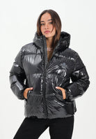 DSQUARED2 Piumino nero per donna, ragazzi e bambini con logo Maple Leaf DQ3042D0ADY DQ900 DSQUARED2 