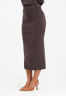 VICOLO Gonna midi marrone da donna 77060F FU691 VICOLO 