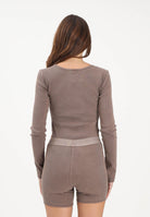 ADIDAS ORIGINALS Body a manica lunga ESSENTIALS RIB WASHED marrone da donna KE1122 . ADIDAS ORIGINALS 
