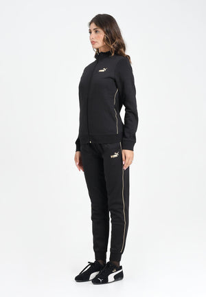 PUMA Tuta Ess + Textured Foil FZ nera da donna 692202 01 PUMA 