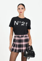 N21 T-shirt a manica corta nera per donna, ragazzi e bambini con stampa logo N21173N0153 0N900 N21 