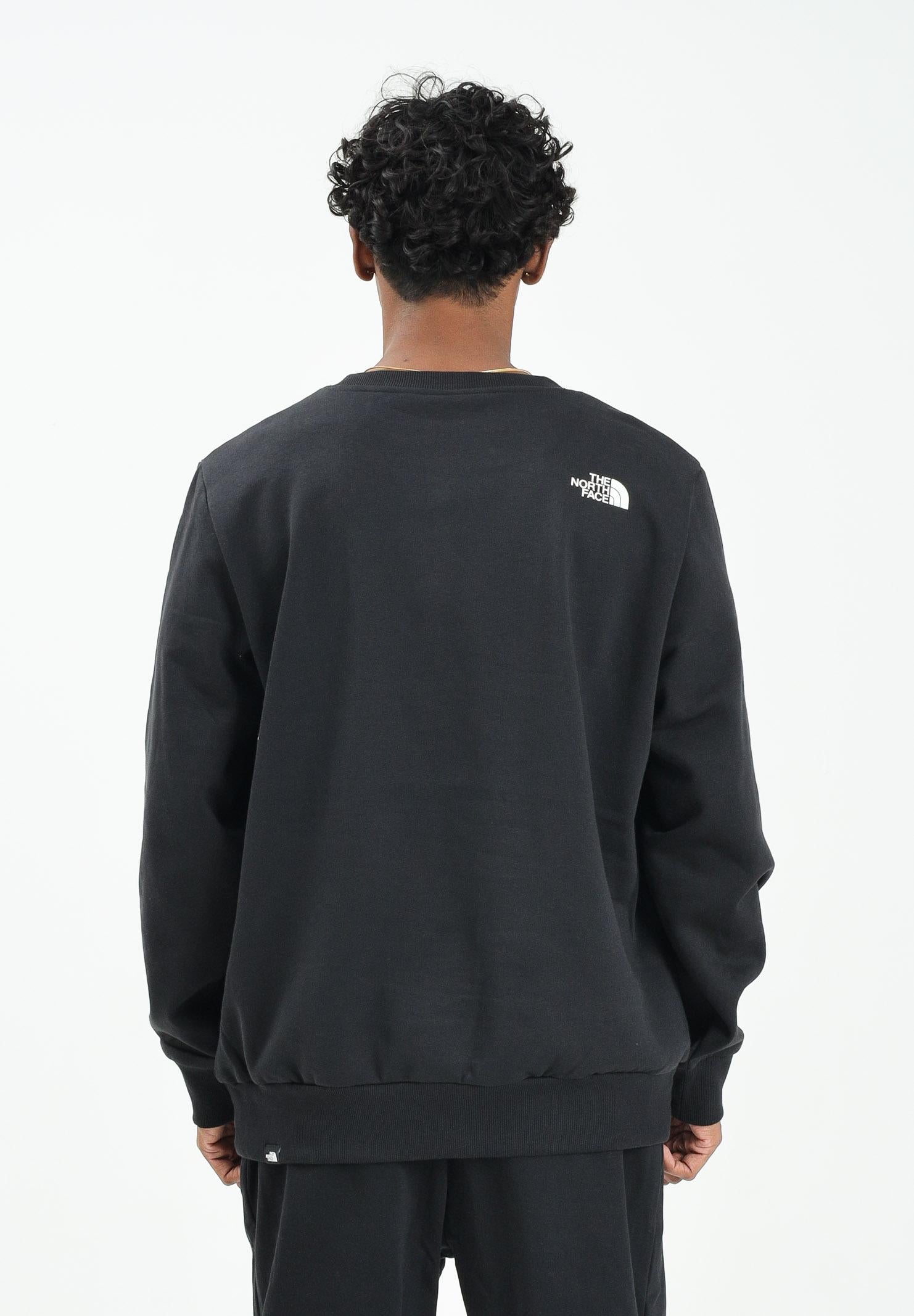 THE NORTH FACE Felpa girocollo Essential nera da uomo NF0A89FBJK31 . THE NORTH FACE 