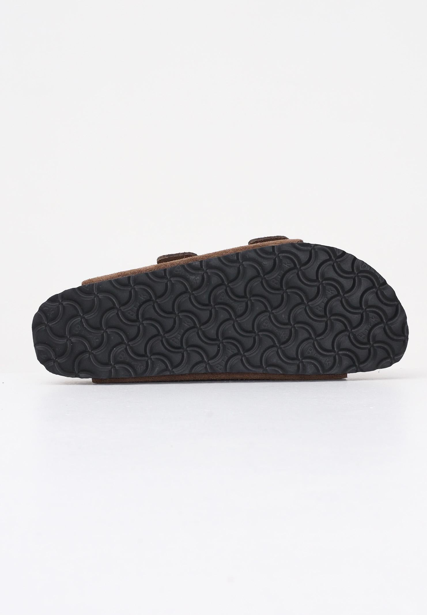 BIRKENSTOCK Ciabatte Arizona in pelle scamosciata marrone per uomo e donna 1030865 . BIRKENSTOCK 