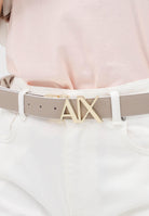 ARMANI EXCHANGE Cintura reversibile bianca e beige da donna XW001203AF17155 M1245 ARMANI EXCHANGE 