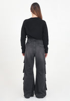 Jeans cargo nero per donna e bambina J01725KXBMM K02 DIESEL 