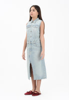 MAISON MARGIELA Abito midi in denim chiaro per donna, ragazze e bambine M60940MM06Y M601 MAISON MARGIELA 