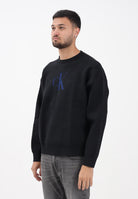 CALVIN KLEIN JEANS Maglioncino girocollo nero da uomo con logo LV04RD305GUB1 . CALVIN KLEIN JEANS 