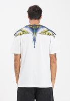 MARCELO BURLON COUNTY OF MILAN T-shirt a manica corta bianca da uomo caratterizzata dalla stampa di grandi ali F5CAMATH029 013 MARCELO BURLON COUNTY OF MILAN 