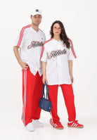 ADIDAS ORIGINALS Camicia a manica corta SUMMER LEAGUE VARSITY BASEBALL bianca per uomo e donna KD6563 . ADIDAS ORIGINALS 