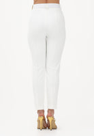 ELISABETTA FRANCHI Pantalone elegante bianco da donna con cintura PA13261E2 360 ELISABETTA FRANCHI 