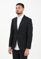 SELECTED HOMME Giacca nera da uomo con collo in raso 16091939 Black SELECTED HOMME 