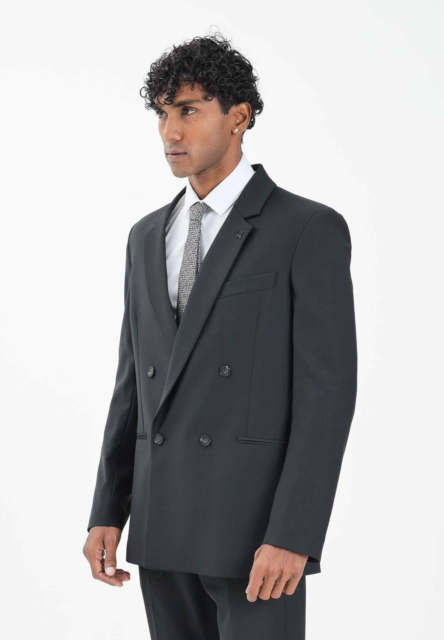 PATRIZIA PEPE Giacca doppiopetto nera da uomo 5SR743A1WK K102 PATRIZIA PEPE 