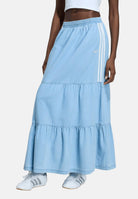 ADIDAS ORIGINALS Gonna lunga SUMMER GLOW in denim chiaro da donna KY8113 . ADIDAS ORIGINALS 