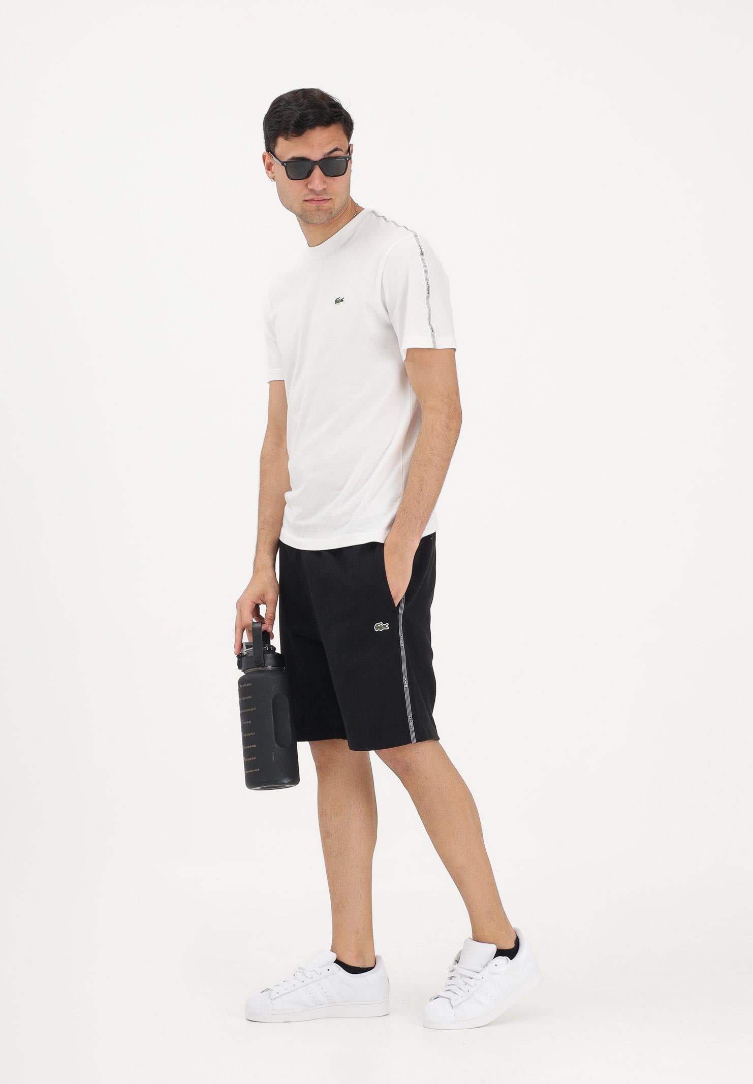 LACOSTE Shorts sportivo nero da uomo con striscia con logo GH0886 031 LACOSTE 