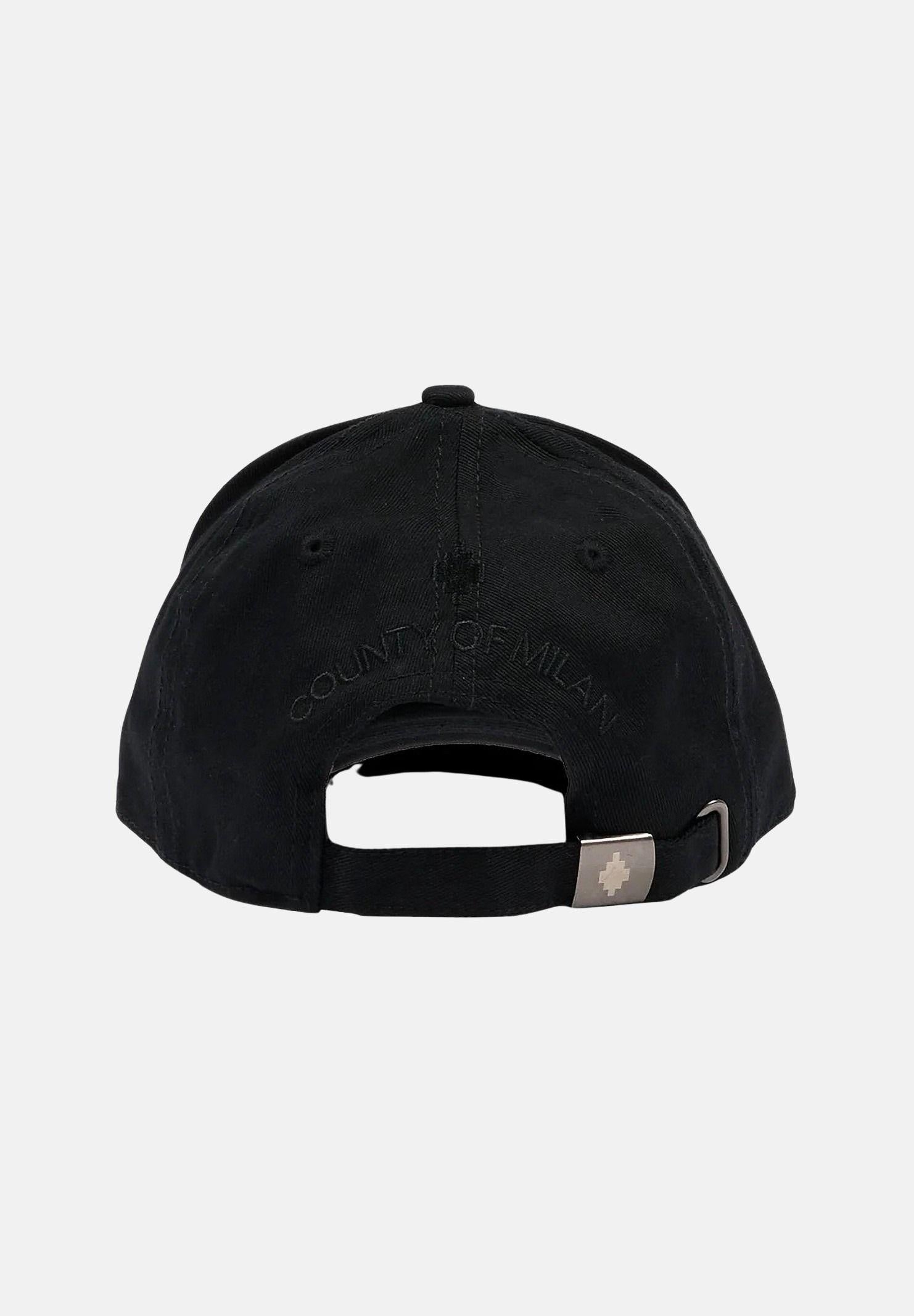 MARCELO BURLON COUNTY OF MILAN Cappello con visiera nero per uomo e donna con croce COMAS2604800888 . MARCELO BURLON COUNTY OF MILAN 