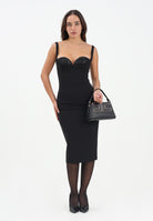 ELISABETTA FRANCHI Abito midi nero da donna con cristalli AB83557E2 110 ELISABETTA FRANCHI 