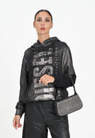 DIESEL Felpa con cappuccio nera per donna, ragazzi e bambini dal look vissuto J02492KYAZU K900 DIESEL 