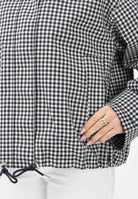 BARBOUR Piumino Bronwyn a quadretti bianco e blu da donna 261-LSP0320 NY71 BARBOUR 