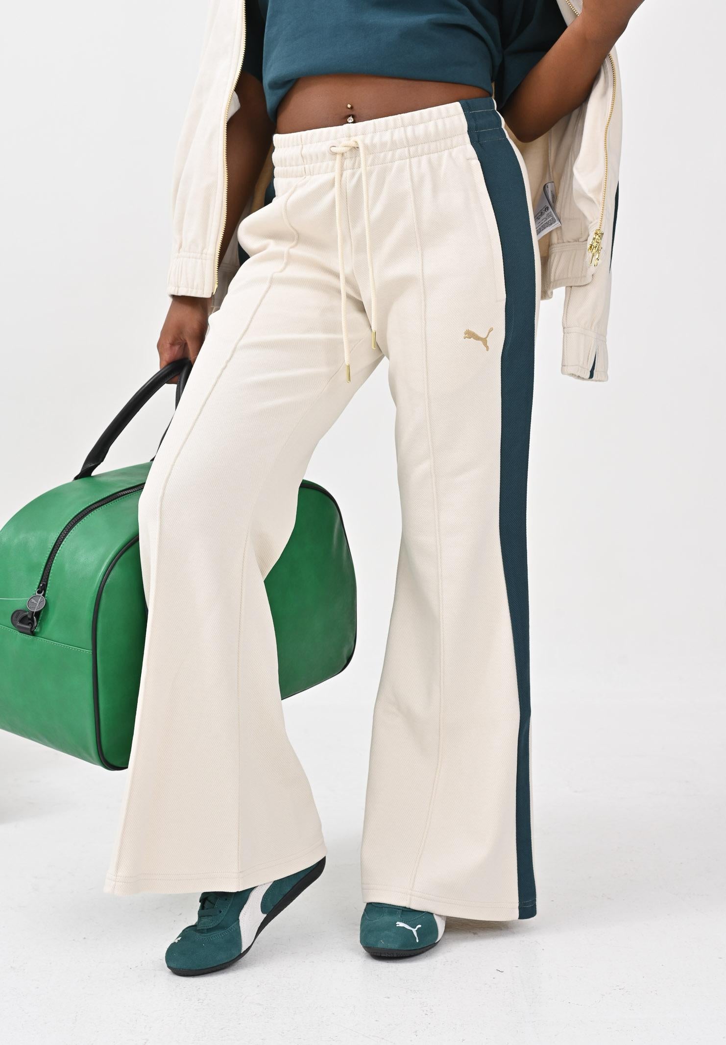 PUMA Pantalone sportivo T7 panna da donna 632138 87 PUMA 