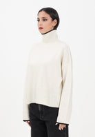 PINKO Maglia a collo alto panna da donna con logo sul retro 105446A2Q9 Z13 PINKO 