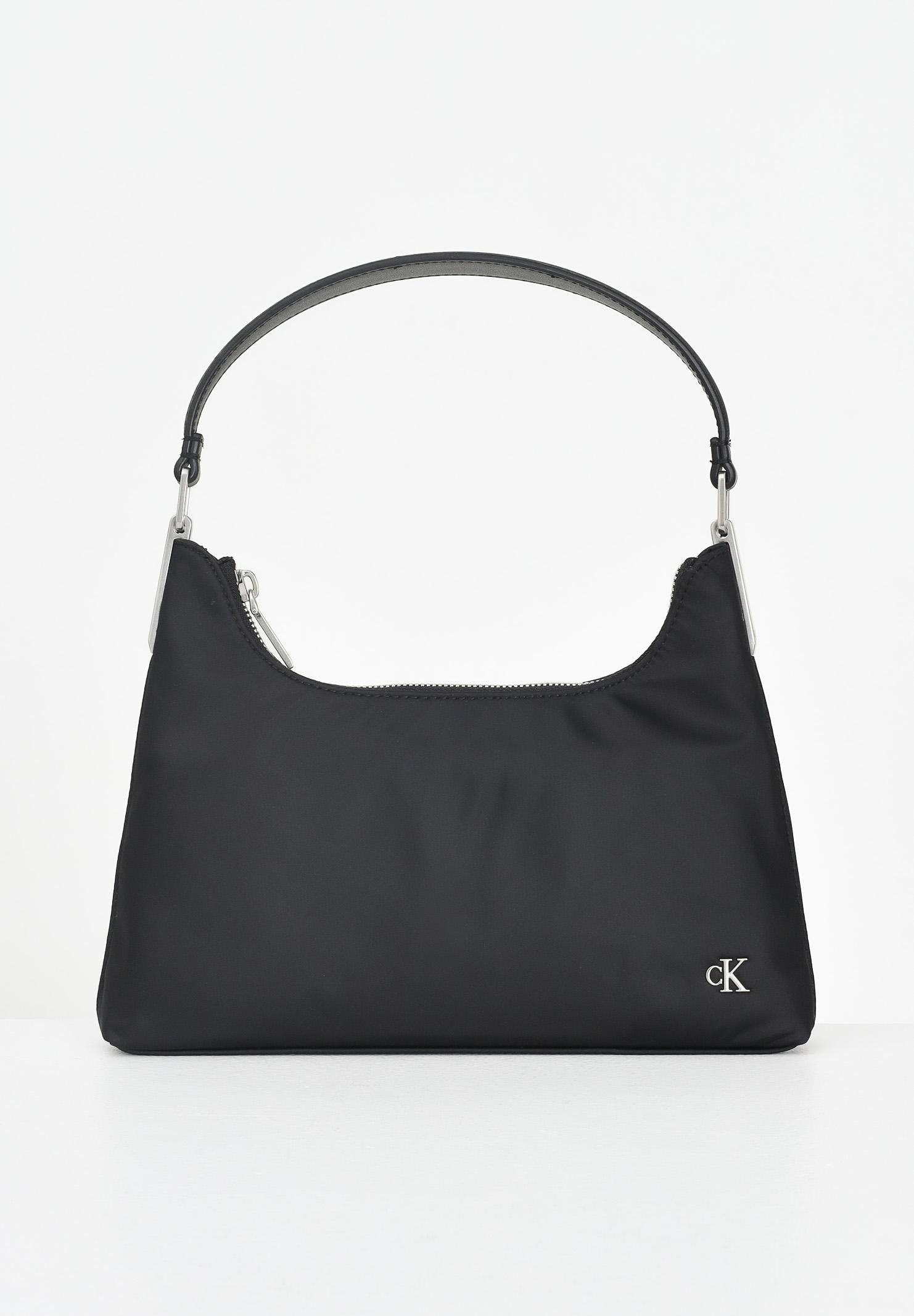 CALVIN KLEIN Borsa a spalla nera da donna con logo LV04K3219G UB1 CALVIN KLEIN 