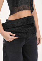 TWENTY FOURHAITCH Pochette nera da donna con micro strass LB1006962P NE TWENTY FOURHAITCH 