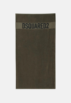 DSQUARED2 Telo mare verde mimetico per uomo e donna con logo D7P005980 307 DSQUARED2 