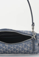 CALVIN KLEIN Borsa a spalla blu indaco da donna in tessuto jacquard con stampa monogram LV04K3142G ZYX CALVIN KLEIN 