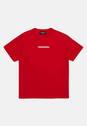 DSQUARED2 T-shirt rossa da neonato con stampa logo DQ2853D004G DQ405 DSQUARED2 