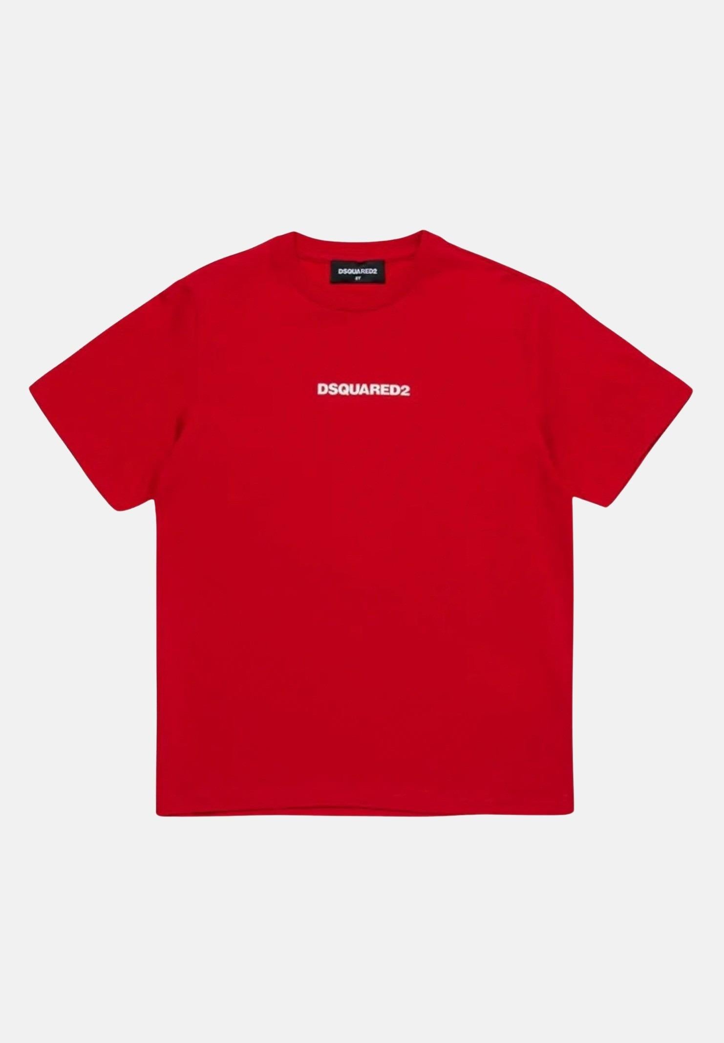 DSQUARED2 T-shirt rossa da neonato con stampa logo DQ2853D004G DQ405 DSQUARED2 