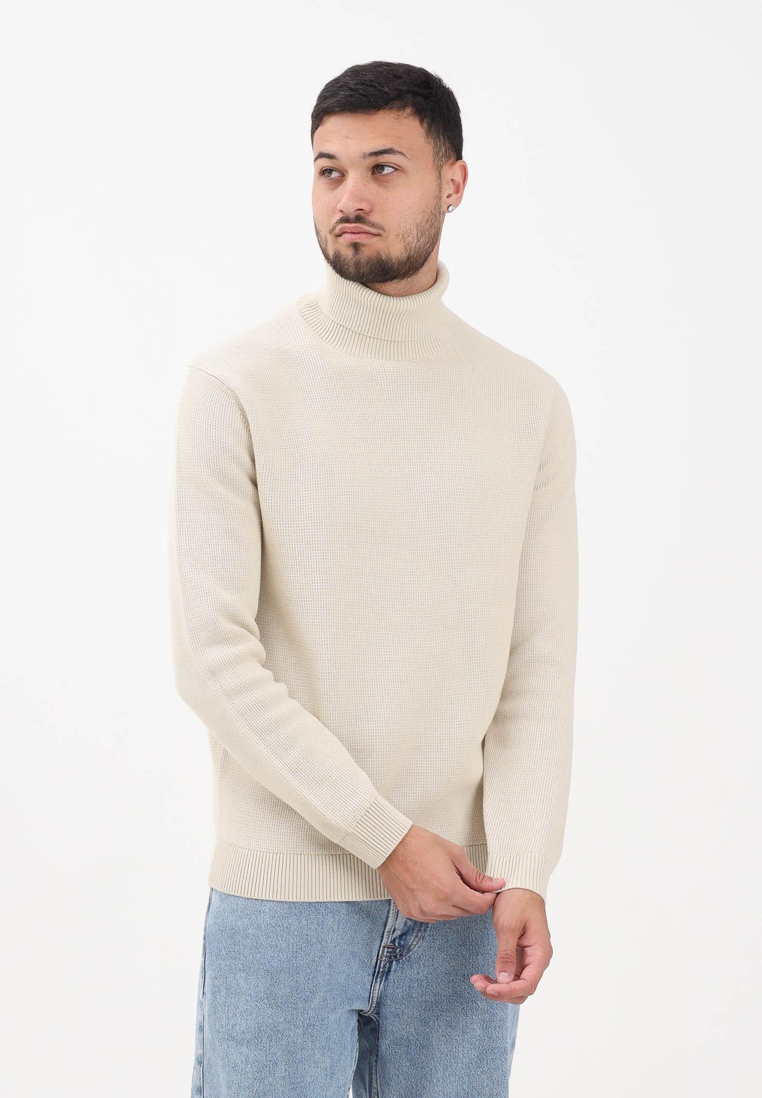 SELECTED HOMME Maglioncino a collo alto panna da uomo 16099187 Oatmeal SELECTED HOMME 