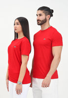 LACOSTE T-shirt a manica corta rossa per uomo e donna con patch logo TH6709 240 LACOSTE 