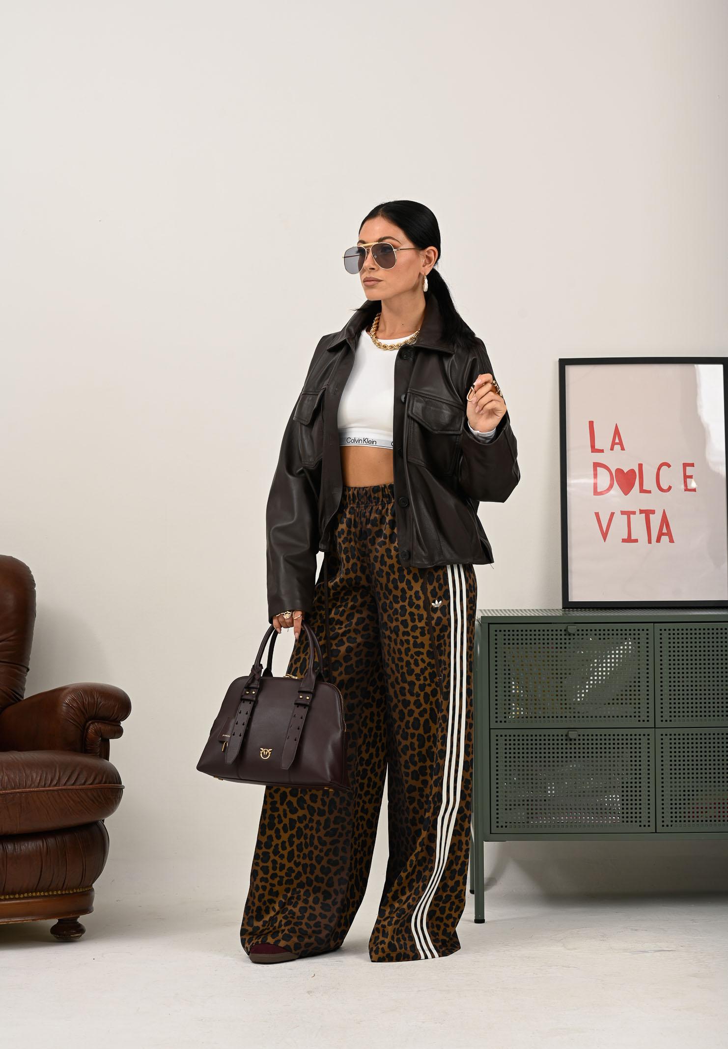 VICOLO Giubbotto di pelle marrone da donna TF0272 FU691 VICOLO 