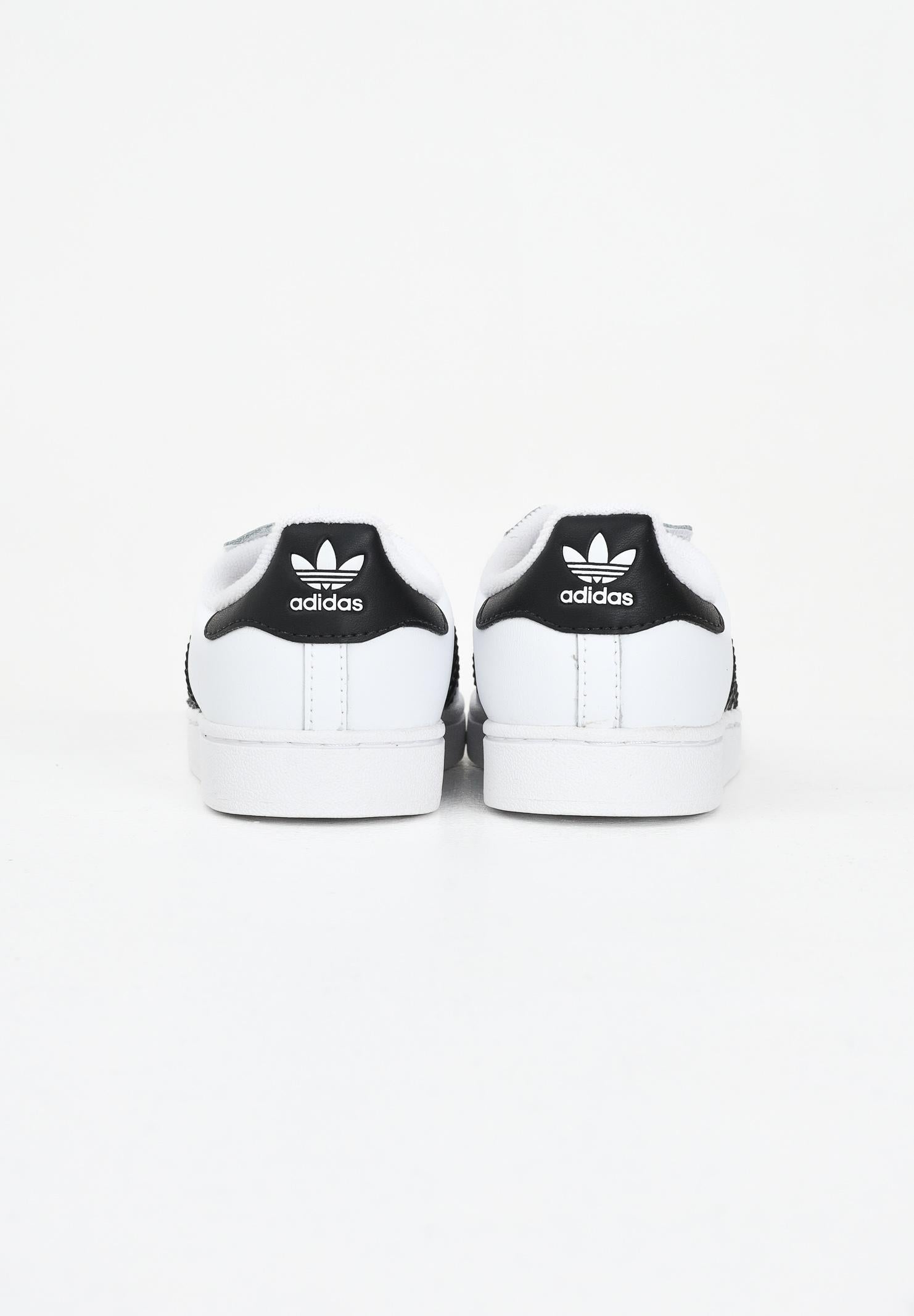 ADIDAS ORIGINALS Sneakers Superstar II Elastic Lace bianche e nere da neonato JH9984 . ADIDAS ORIGINALS 