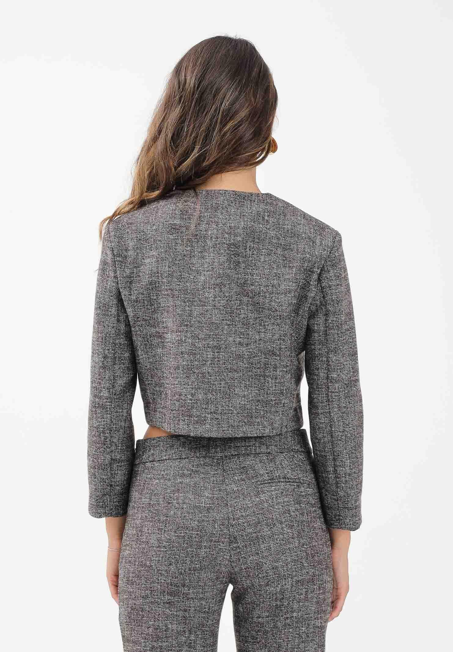 PINKO Giacca crop marrone da donna 105708A2QX ZM7 PINKO 