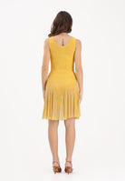 ELISABETTA FRANCHI Abito corto giallo da donna in maglia à jour AM10B61E2 EV4 ELISABETTA FRANCHI 