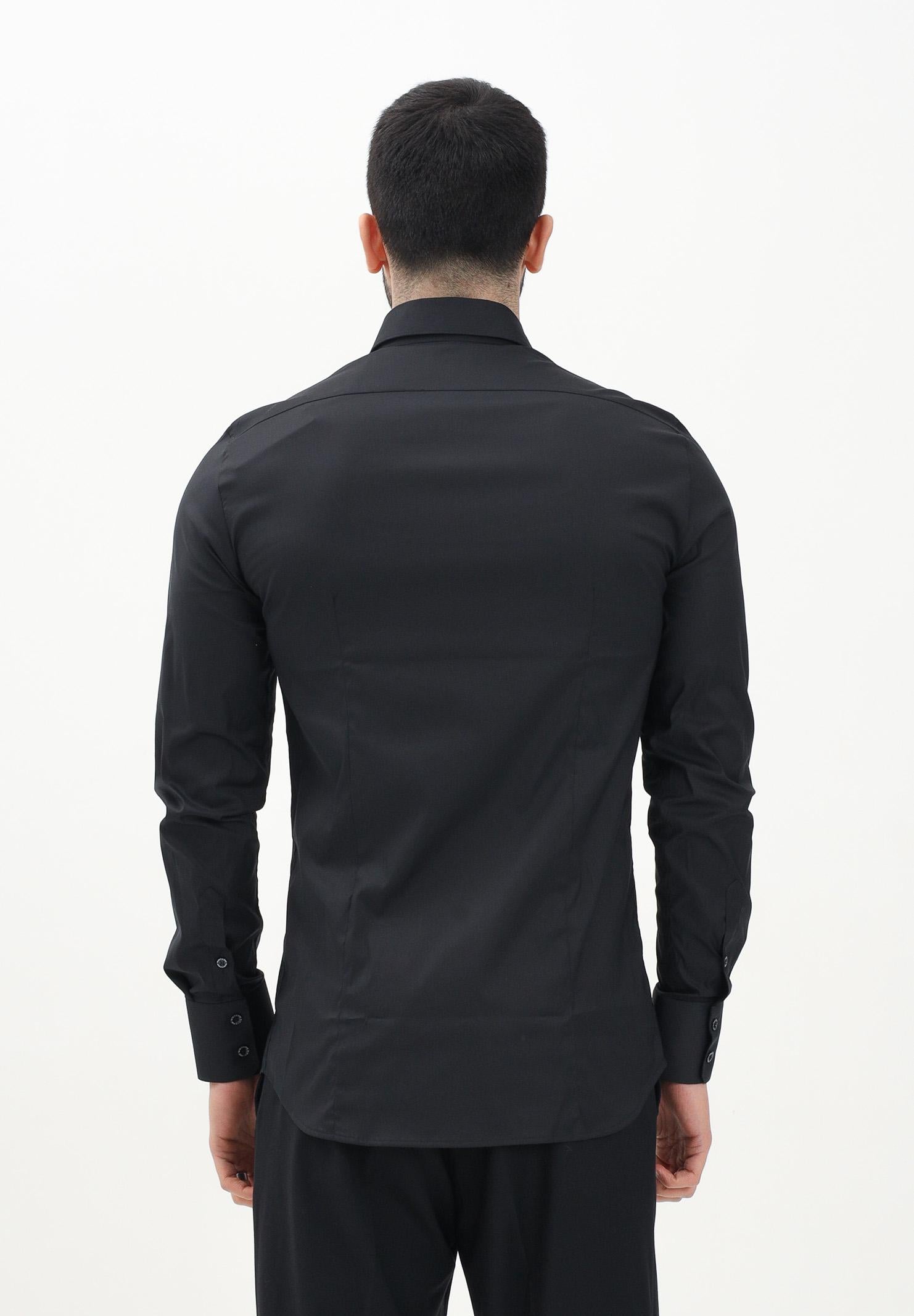 PATRIZIA PEPE Camicia a manica lunga nera da uomo 5C0017A01 K102 PATRIZIA PEPE 