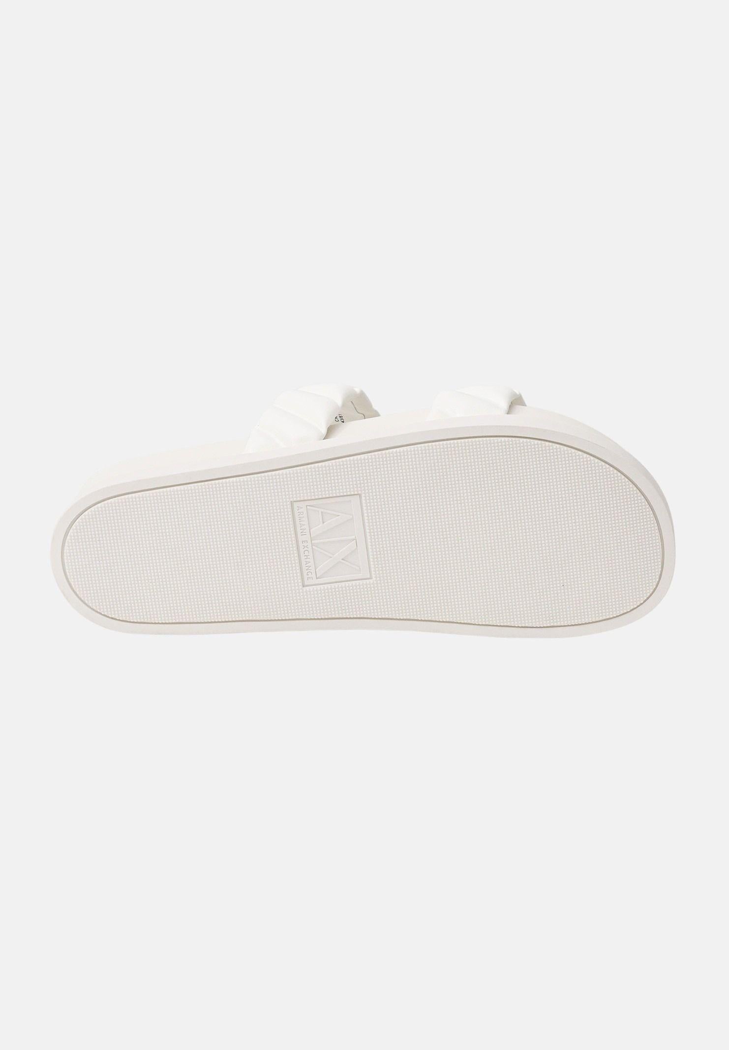 ARMANI EXCHANGE Ciabatte bianco panna da donna con logo XW002574AF22799 U0011 ARMANI EXCHANGE 