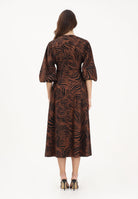 MAX MARA Abito midi MSTASTICE marrone e nero da donna 2616221082600 002 MAX MARA 