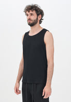 SELECTED HOMME Canotta nera da uomo a costine 16097660 Black SELECTED HOMME 