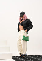 MARCELO BURLON COUNTY OF MILAN Pantalone sportivo panna da donna con stampa ali sul fondo 25ICM30074 LASK MARCELO BURLON COUNTY OF MILAN 