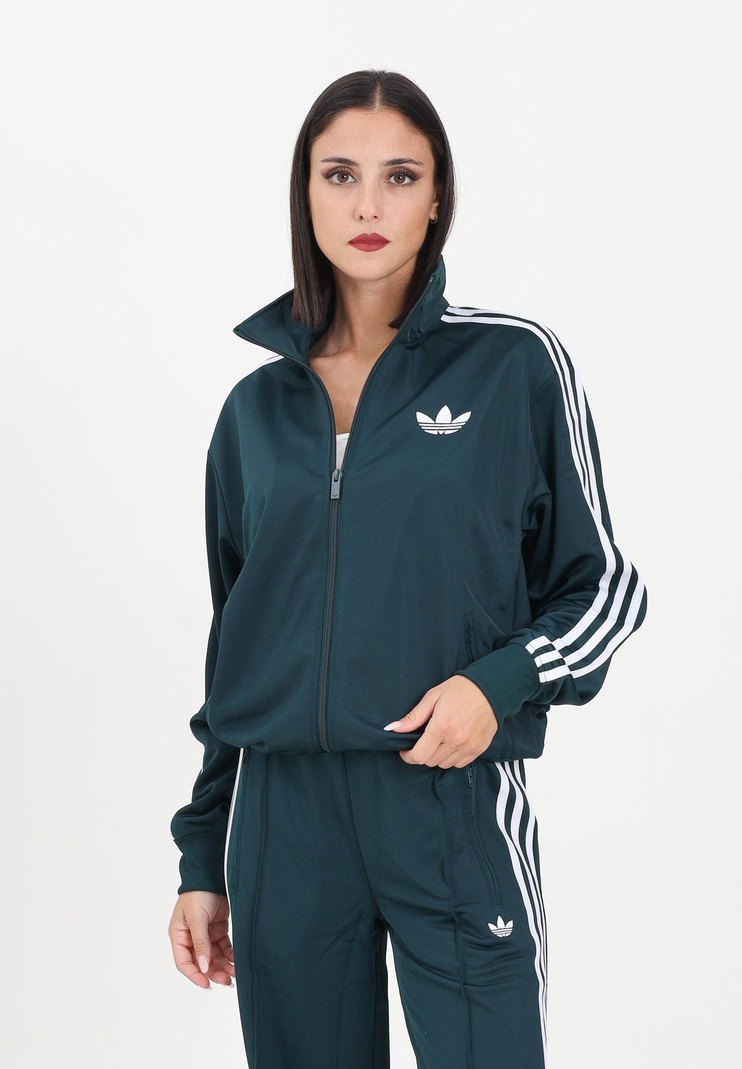 ADIDAS ORIGINALS Felpa con zip adicolor Classic Firebird Loose verde da donna KD2525  ADIDAS ORIGINALS 