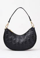 LACOSTE Borsa a spalla nera da donna in pelle goffrata Maheki NF4710 000 LACOSTE 